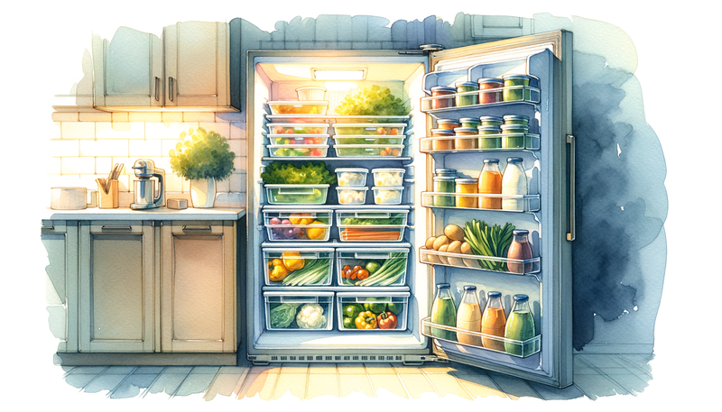 Chaos-Free Refrigerator: Containers and Labeling