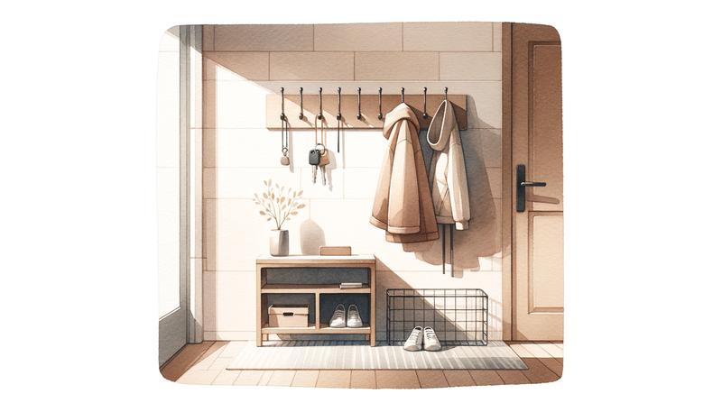 Recibidor sin desorden: orden desde el primer paso